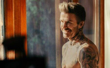 David Beckham’s still got it while posing topless but admits he’s ‘jealous’ of Victoria