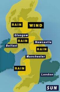 UK braces for wet and windy weekend as more weather warnings announced