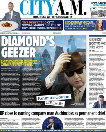 CITY AM – Diamond Geezer 