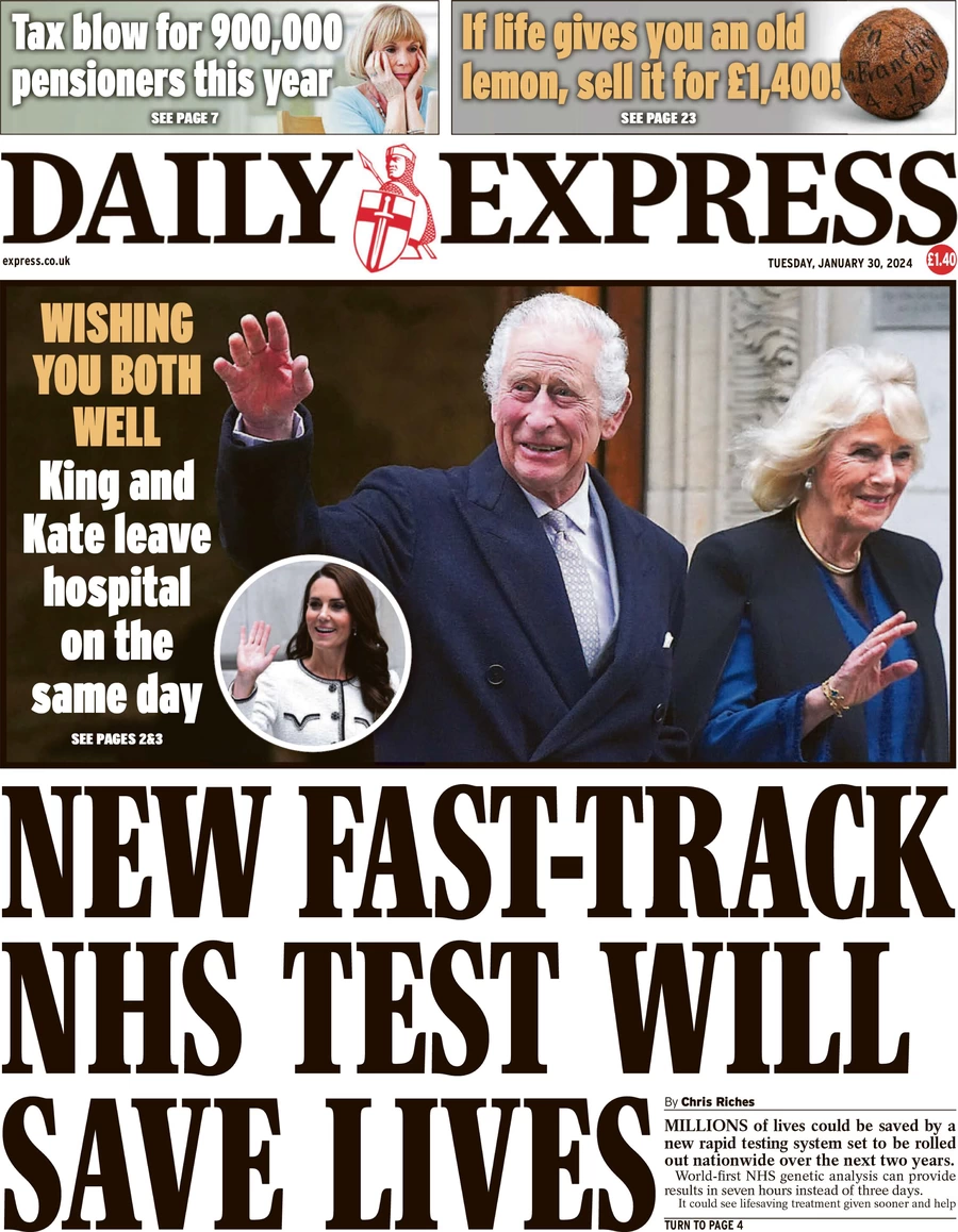 Daily Express - New fast-track NHS test will save lives