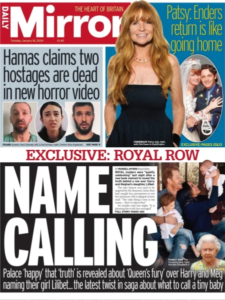 Daily Mirror – Name Calling 