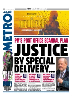 Metro – PM’s Post Office Scandal Plan: Justice by Special Delivery 