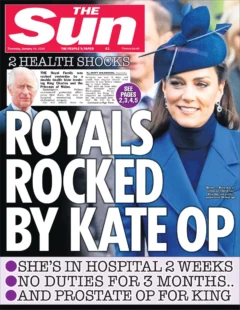 The Sun – Royals rocked by Kate op 