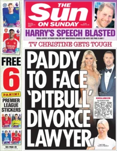 The Sun on Sunday – Paddy to face pitbull divorce lawyer