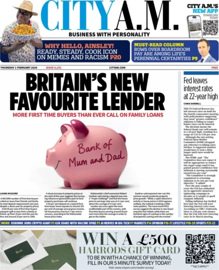 CITY AM  – Britain’s new favourite lender  