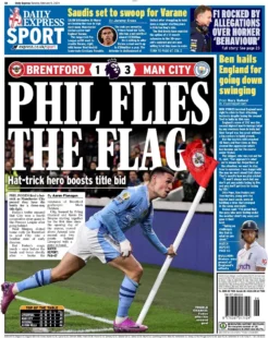 Express Sport – Brentford 1-3 Manchester City: Phil flies the flag 