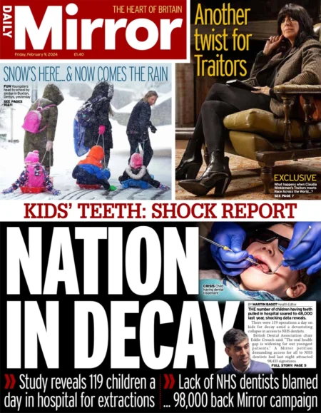 Daily Mirror – Kid’s teeth: ‘Shock report reveals Nations in decay’