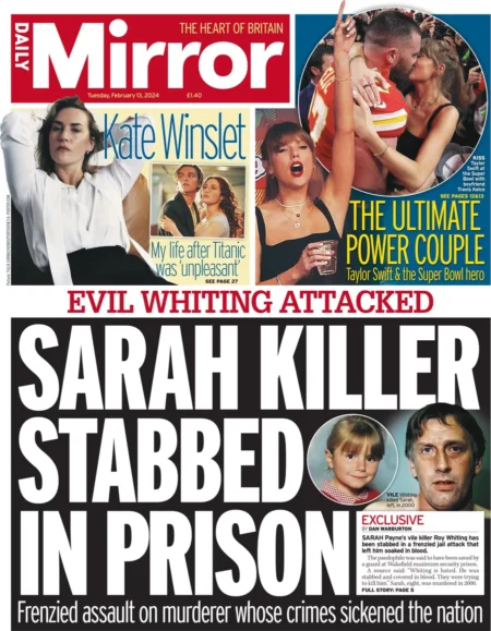 Daily Mirror – Sarah killer stabbed in prison 