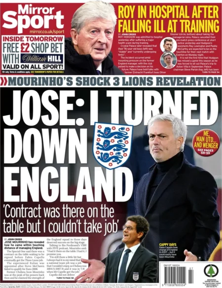 3 Lions Revelation – Jose: I turned down England  