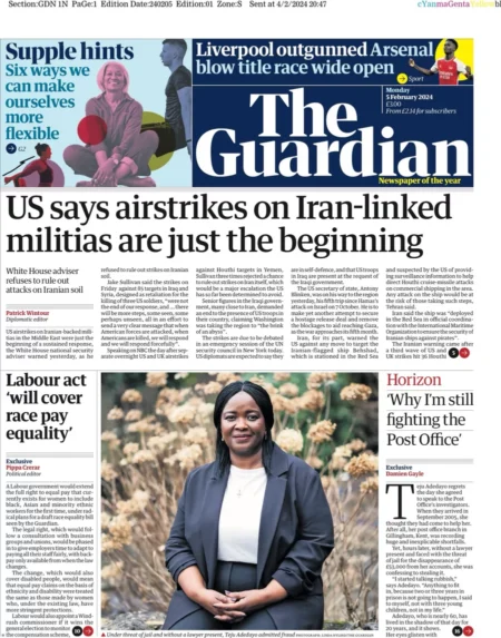 The Guardian – US says airstrikes on Iran-linked militias are just the beginning  