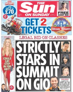 The Sun on Sunday – Strictly stars in summit on Gio