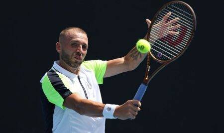 British star Dan Evans smashes racket in Indian Wells tantrum while Emma Raducanu wins and hits back at critics