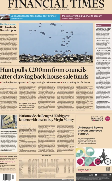 FT – Hunt pulls £200m from councils after clawing back house sale funds