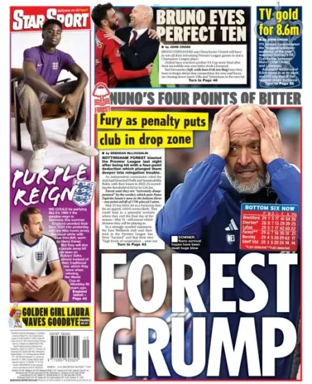 Star Sport – Notts Forest: Fury as penalty puts club in drop zone 