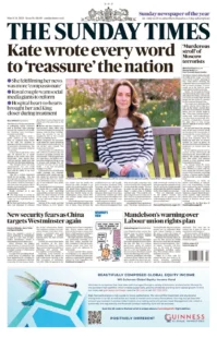 The Sunday Times – Kate wrote every word to ‘reassure’ the nation