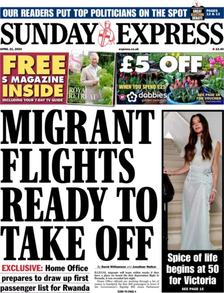 Sunday Express – Migrant flights ready to take off 