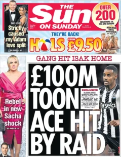 The Sun on Sunday – £100m Toon ace hit by raid