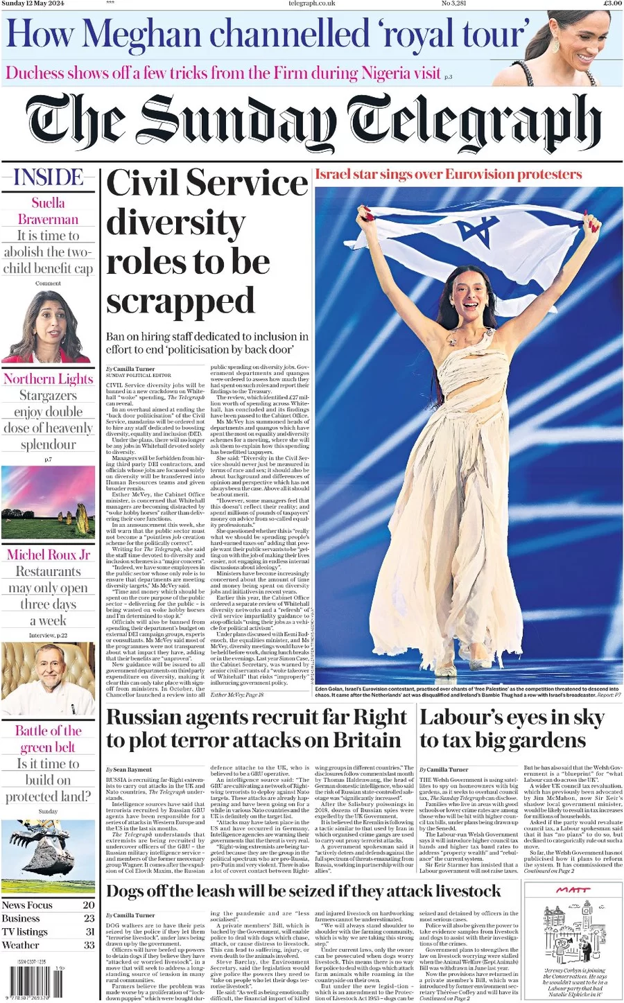 The Sunday Telegraph - Civil Service diversity roles scrapped 