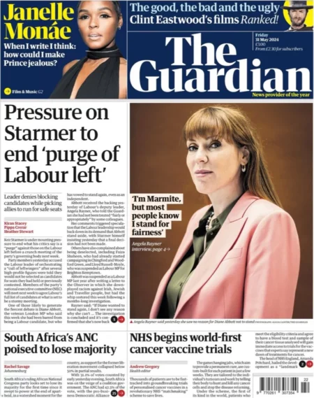 The Guardian – Pressure on Starmer to end purge of the Labour left 