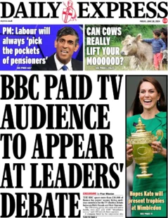 Daily Express – BBC paid TV audience to appear at leaders’ debate