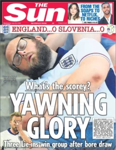 The Sun England 0-0 Slovenia – Bore Draw