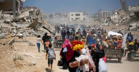 150,000 have fled Gaza’s Khan Younis since Monday, UN says