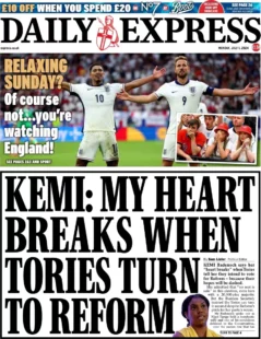 Daily Express – Kemi: My heart breaks when Tories turn to Reform 