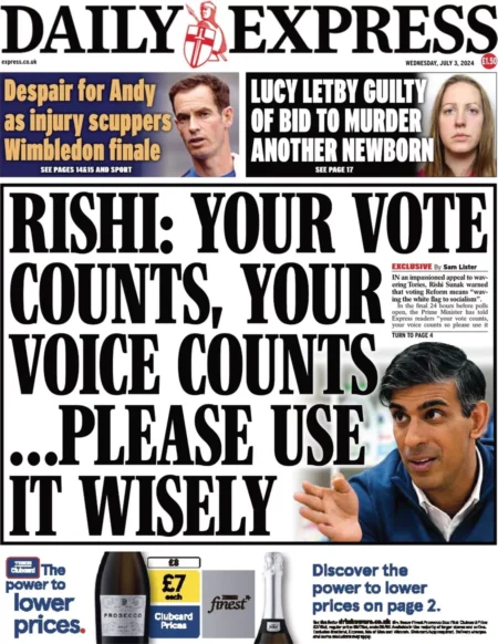 Daily Express – Rishi: Your vote counts, your voice counts … please use it wisely 