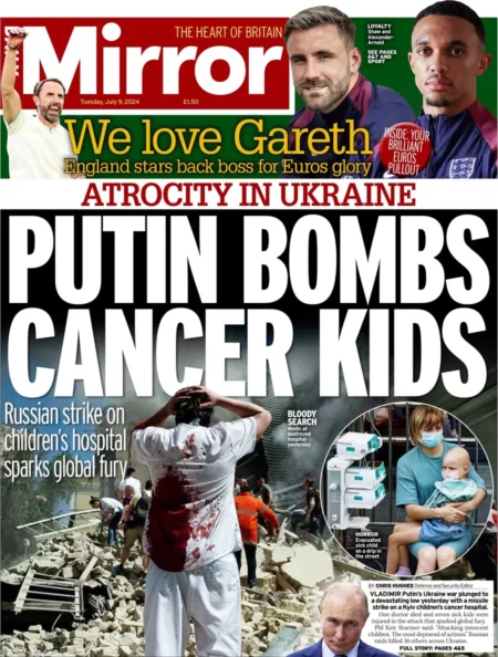 Daily Mirror – Putin bombs cancer kids 