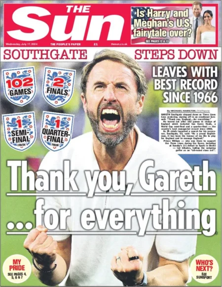 The Sun – Thank you, Gareth 