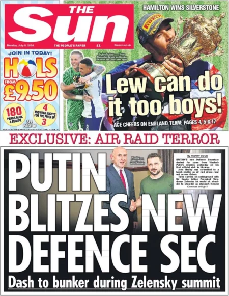 The Sun – Putin blitz new defence sec