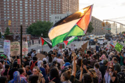 Thousands protest for Gaza outside DNC as Harris accepts nomination 