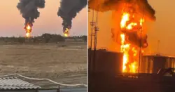 Diesel facility bursts into flames as Ukrainians strike 125 miles inside Russia