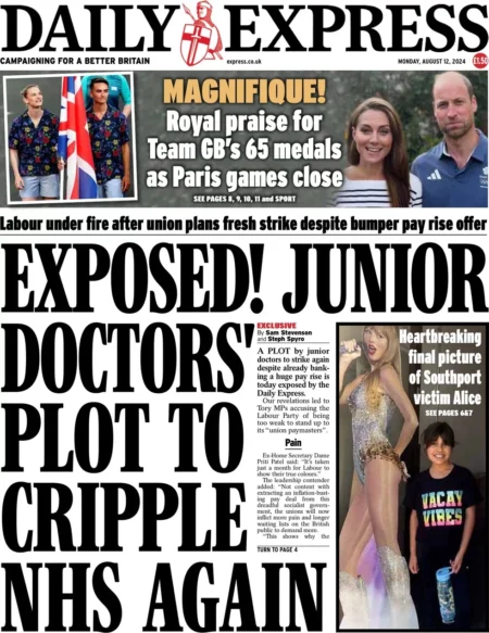 Daily Express – Exposed! Junior doctors’ plot to cripple the NHS again 