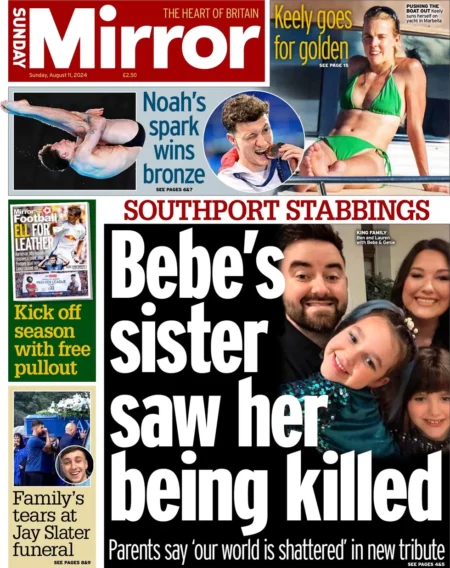 Sunday Mirror – Bebe’s sister saw her being killed 