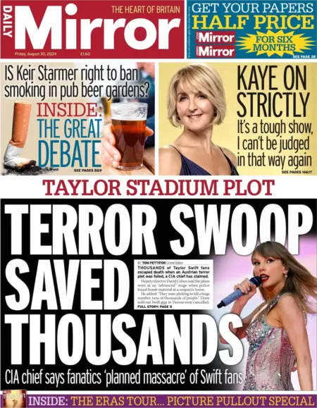 Daily Mirror – Terror swoop saved thousands 