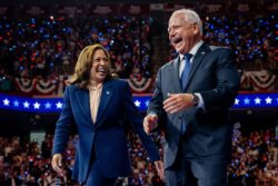 VP Kamala Harris arrives in Chicago for Democratic convention