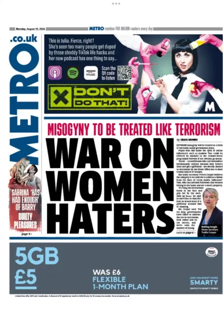 Metro – War on women haters