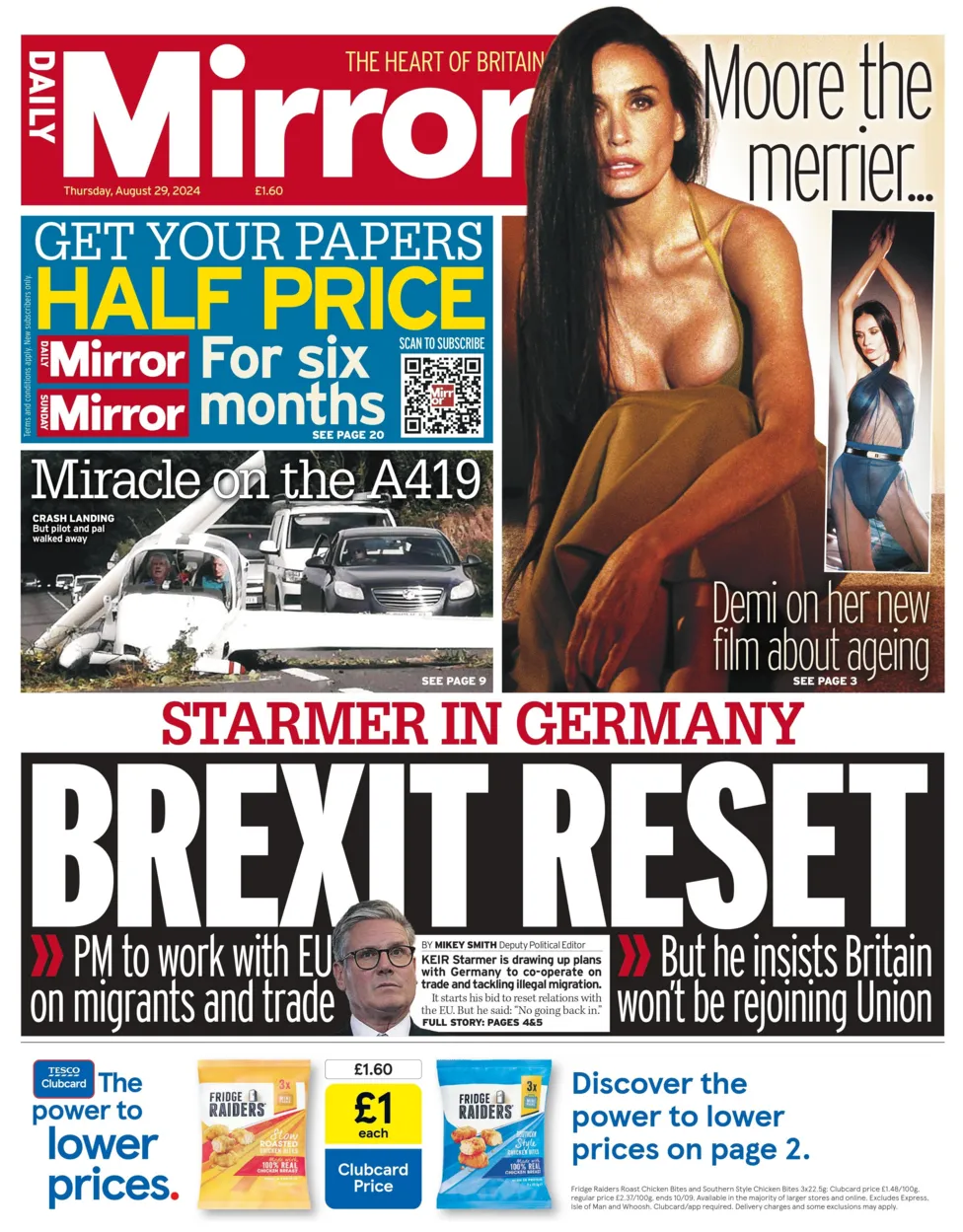 Daily Mirror - Starmer in Germany: Brexit reset