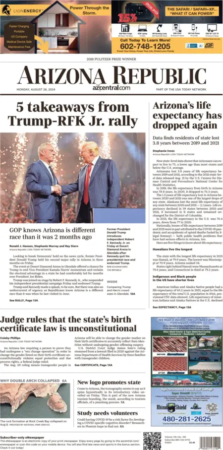 Arizona Republic – 5 Takeaways From Trump-RFK Jr. Rally