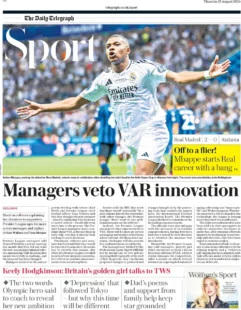 Telegraph Sport – Managers veto VAR innovation 