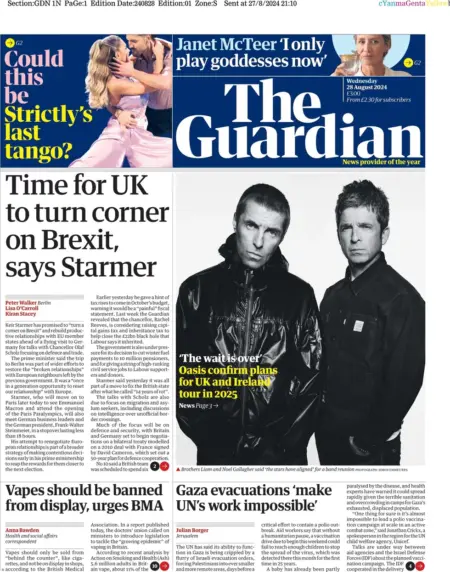 The Guardian – Time for UK to turn corner on Brexit, says Starmer 