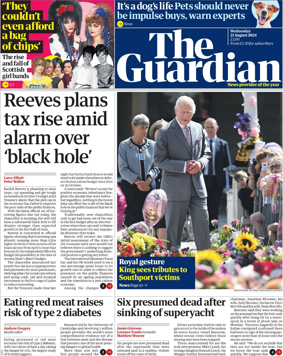 The Guardian - Reeves Plans Tax Rise Amid Alarm Over ‘Black Hole’
