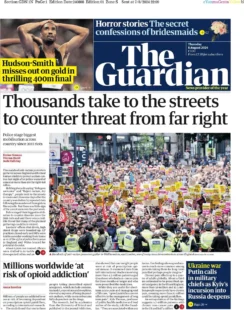 The Guardian – Thousands take to the streets to counter threat from far right 