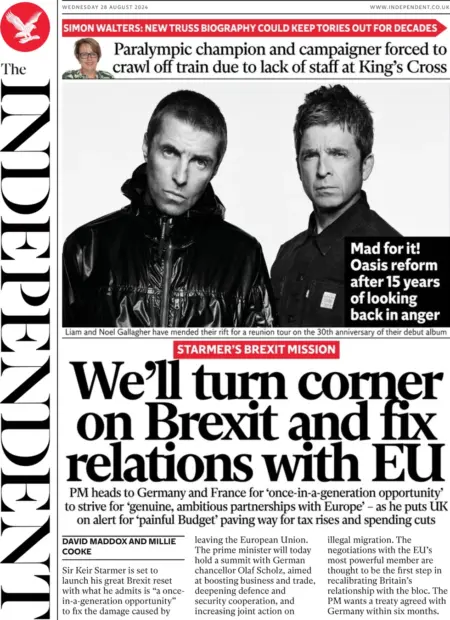 The Independent – We’ll turn corner on Brexit and fix relations with EU 