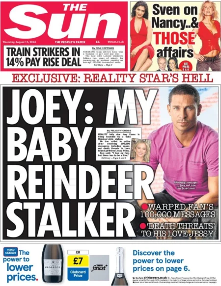The Sun – Joey: My Baby Reindeer Stalker 