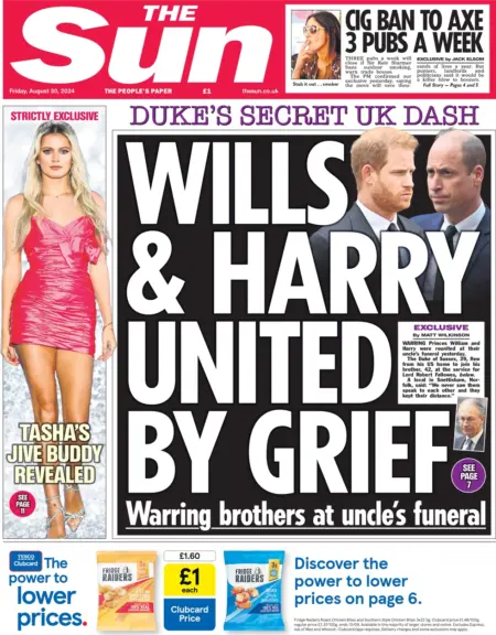 The Sun – Wills & Harry united by grief 