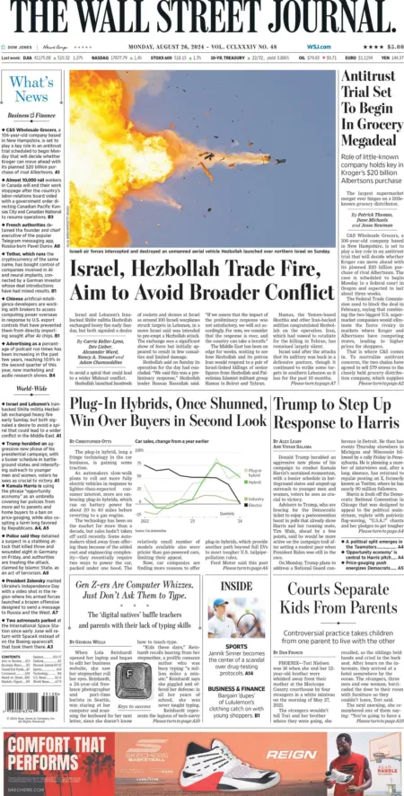 The Wall Street Journal – Israel, Hezbollah Trade Fire, Aim to Avoid Broader Conflict