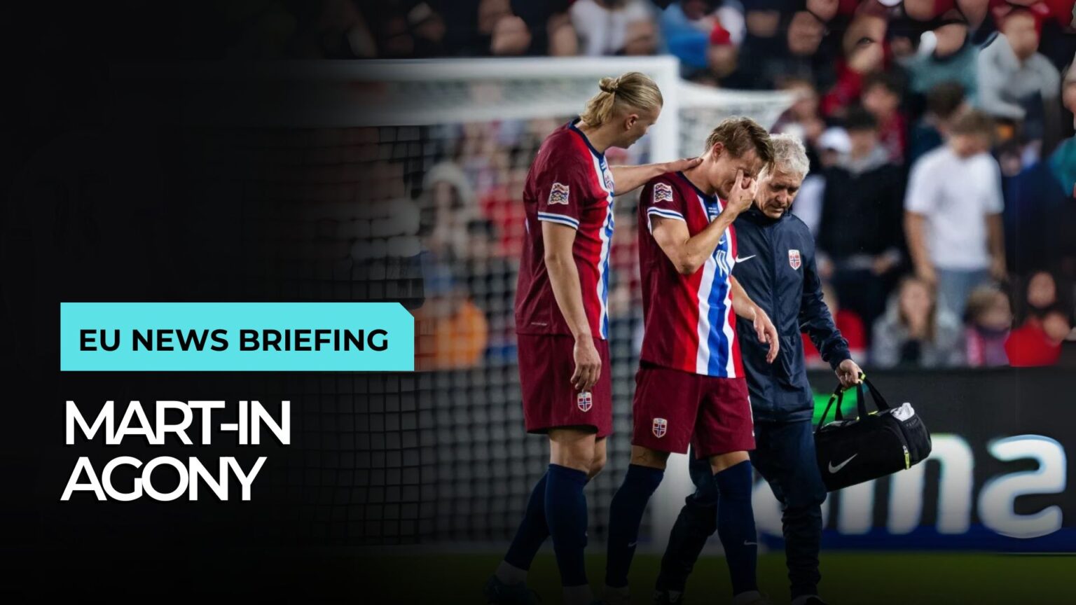 Martin Odegaard was carried off in tears after an ankle injury