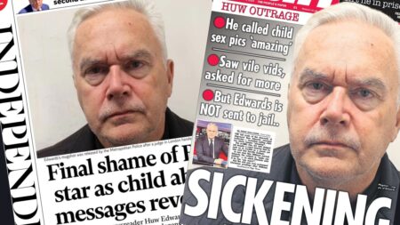 Trending – Huw Edwards spared jail despite being guilty of child sex images